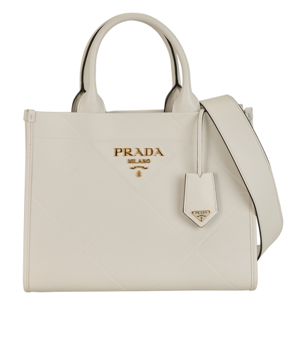 Small Symbole Tote, &pound;1,500, Handbags, White, Leather, Front view